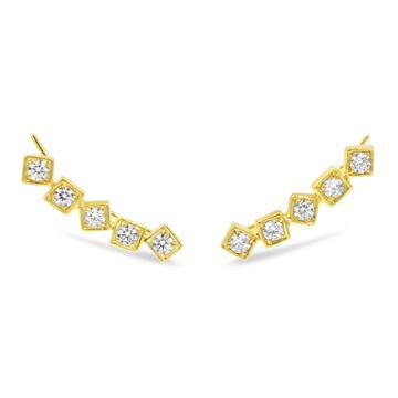 Lex Fine Jewelry Lex Diamond Earclimbers 14k Yellow Gold .50ct