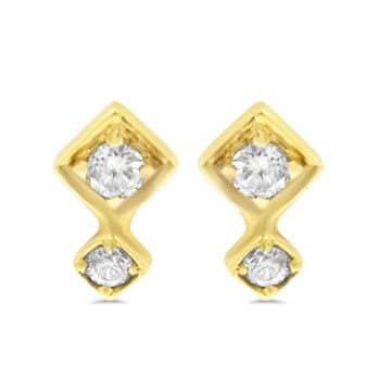 Lex Fine Jewelry Lex Double Diamond Studs 14k Yellow Gold .09ct