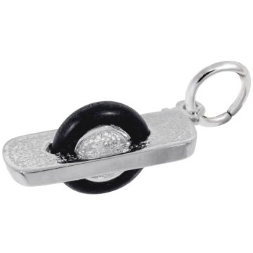 Rembrandt Sterling Silver White Hoverboard Charm