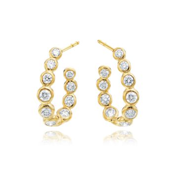 Gumuchian Moonlight 18k Gold C-Curved Hoop Earrings