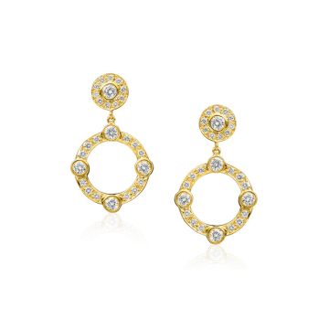 Gumuchian Carousel 18k Gold Diamond Drop Earrings