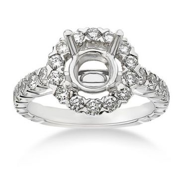 Fischer 14k White Gold Common Prong Semi-Mount Engagement Ring