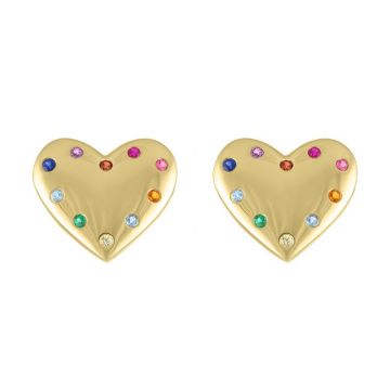 My Story 14k Yellow Gold The Reese (Rainbow) Studs
