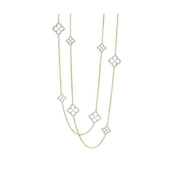 Gumuchian G. Boutique 18k Two Tone Gold Diamond Lotus Necklace