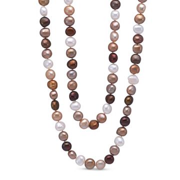 Mastoloni Endless Style Multicolor Baroque Freshwater Pearl Strand Necklace