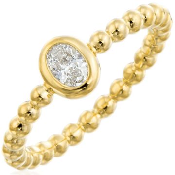 Gumuchian Nutmeg 18k Gold Beaded Diamond Ring