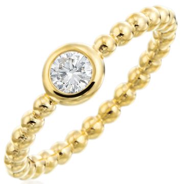 Gumuchian Nutmeg 18k Gold Beaded Diamond Ring