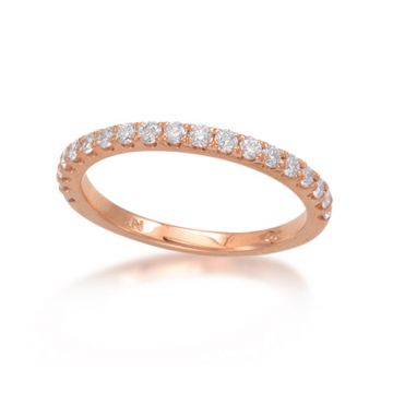 Mazza Fine Jewelry 14k Rose Gold Diamond Eternity Band